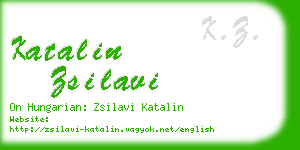 katalin zsilavi business card